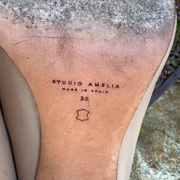 Studio Amelia - Leather Mules - Tan - Size 5 - Euro Size 36 - Made in Spain - Picture 12 of 14